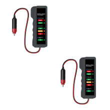 2Stk Auto Batterie Rot Anzeige Messgerät