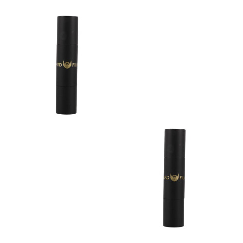 2Stk Schwarzer Bartstift 2in1 Mit , Safe Füller Und Styling Tool