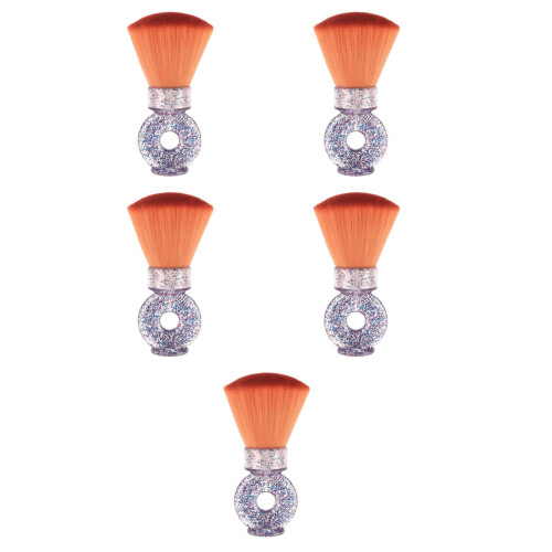 5Stk Kleiner Halsduster Barber Kunststoffgriff Orange
