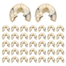 50Stk Kupfer Kugelkettencovers Für Schmuck Und Golden Haltbar