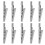 20Pcs Stainless Steel Clips Quick Testing Metal Clamps Silver Durable 7