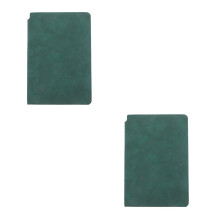 2Stk Wiederbeschreibbares Notebook Whiteboard PU Material