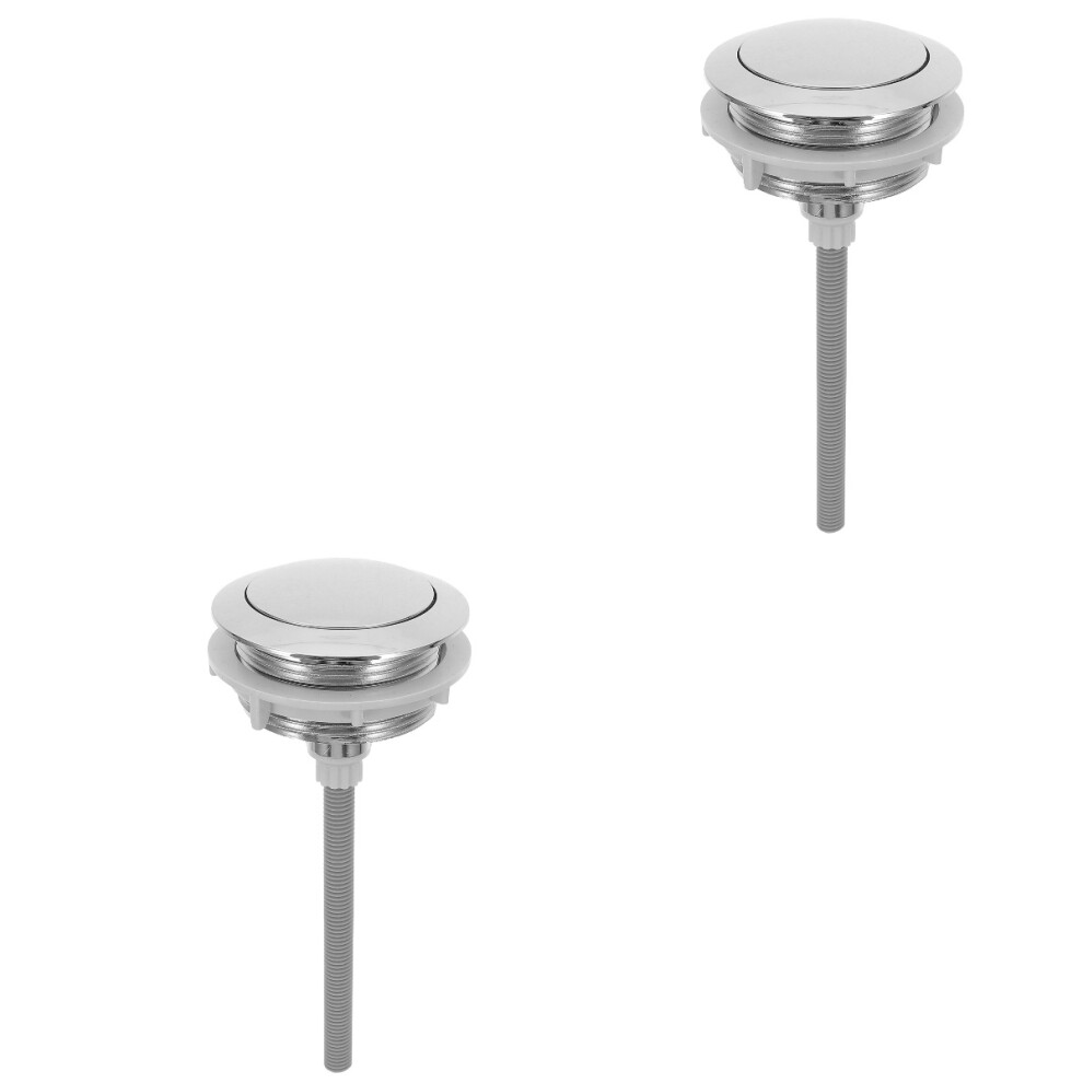 2Pcs Silver Toilet Tank Push Button Replacement For Closestool 3711248894395