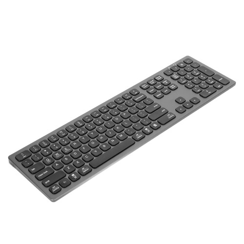 Teclado numérico sem fio com 110 teclas e funções de atalho. Compatibilidade universal com Mac, Windows e Android. 2