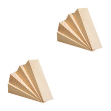 8Pcs Wooden Door Wedge Stoppers Beige Triangular Blocks for Furniture