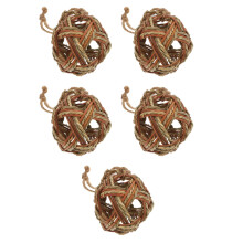 5Pcs Lightweight Wicker Bunny & Parrot Chew Balls for Healthy Teeth