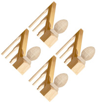 4Stk Khaki Holz Treppenpfosten Spitze Pinapple Für