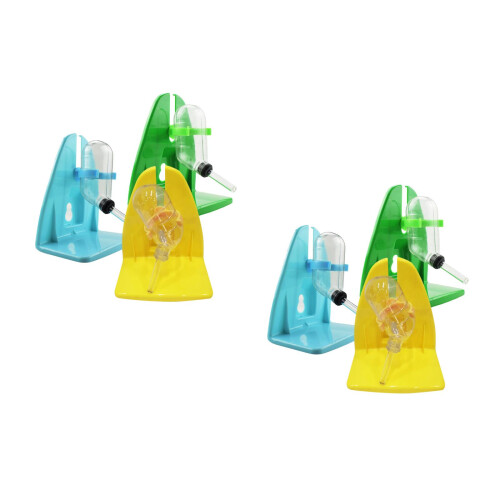 4Sets Hamster-Tränke Mit Halterung, Langlebig, Bunt, Für Kleintiere