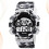 3Pcs Light Grey Men Sport Watch Digital Display Waterproof Timer Alarm 3