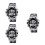 3Pcs Light Grey Men Sport Watch Digital Display Waterproof Timer Alarm 10