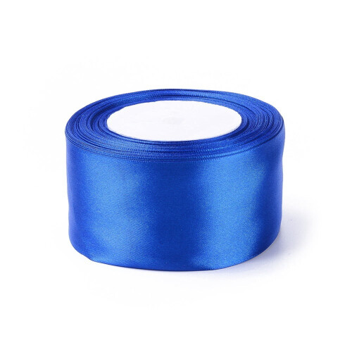 Blauw polyester satijnen lint, 2 inch x 25 yards 2