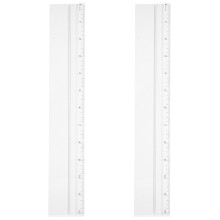 2Pcs Clear Plastic Magnifying Ruler for Measuring and Drafting Tasks