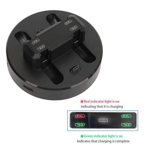 6-in-1 Game Controller Charger Station, ABS Safe Fast Charging Stand 2