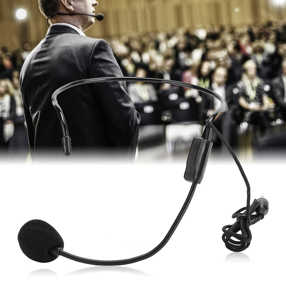 3Pcs Wired Condenser Mic Headset, 3.5Mm Plug, 1M, Black 5021392329055