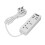 USB Power Strip Universal Socket Extension Cord With High Power Multiple Safety Protection White 2