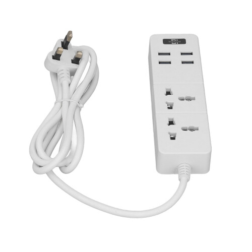 USB Power Strip Universal Socket Extension Cord With High Power Multiple Safety Protection White 2