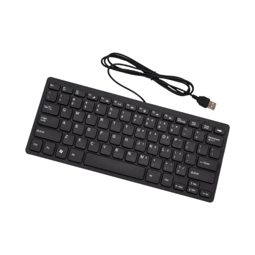72-key USB wired keyboard mini quiet for office home gaming 2