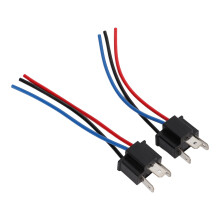 Nylon Female Plug Compatible H4Male Socket Harness High Efficient Copper Wiring Heat Resistant Easy Install Plug And Play For Headlights Fog Lights