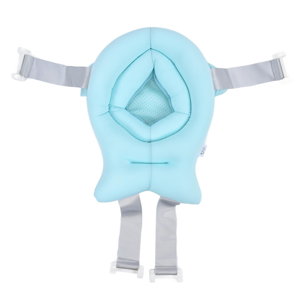Three Safety Belts Design Baby Bath Cushion Bathtub Mat Infant Bath Supporter Non Slip Floating Bathing Tub Seat Universal Baby Bath Mat Breathable