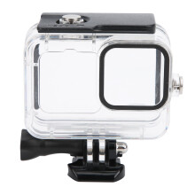 Cás Tithíochta Uiscedhíonach agus Séalaithe do GoPro Hero9, Tarchur Ard-Soilse agus Cosaint Lionsa atá Frith-Scrathadh, Dearadh Inaistrithe