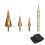 Automatic Deburring Step Drill Bit Titanium Coated Multi Size Hole Two-flute Design Corrosion Resistant for Home Repairs 1
