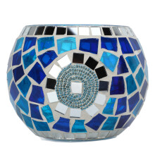 Mosaic Tea Light Holder Romantic Glass Candle Holder Gothic Floral Pattern Sparkling Glamorous Multi Purpose Decor for Table Decoration