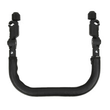 Barra de proteção universal para carrinho de bebê, fácil de instalar, feita em couro PU resistente à água e durável. Apoio de braço central