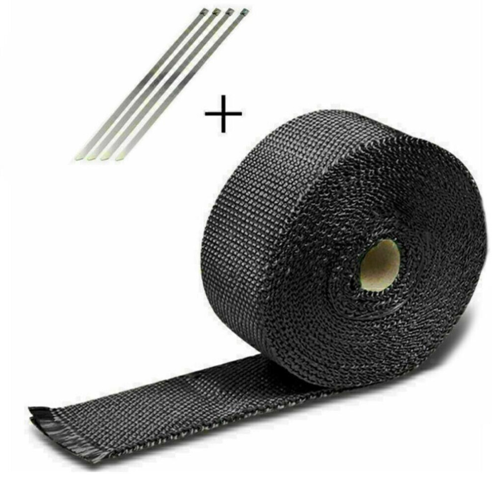 Motorcycle Exhaust Heat Wrap With Vibration Breakdown Resistance, Fiberglass Heat Shield That Offers Excellent Thermal Insulation, Oil Spill 9370362741998
