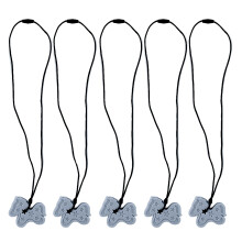 Adjustable Breakaway Oral Motor Aids Sensory Chew Necklace, Food Grade Silicone Teether Toys for Autism ADHD SPD Pendant Chewelry Durable Chew