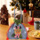Christmas drawstring gift bag grey embroidery design 5