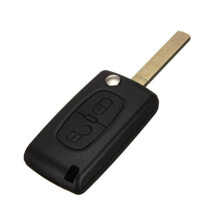 Telecomando di ricambio rapido, facile ed economico, guscio per chiave di accensione auto a 2 pulsanti con lama non tagliata, chip ID46, frequenza