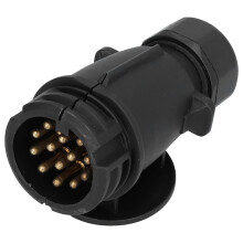 Connettore universale a 13 pin per rimorchio, compatibile con caravan e rimorchi. Materiale di alta qualità, resistente alle intemperie, connessione