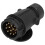 Conector universal de 13 pinos para reboque, compatível com caravanas e trailers. Material premium, resistente às intempéries, conexão segura e 1
