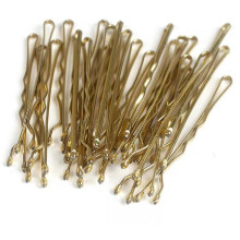 Styling Hair Jewelry Elegant Gold Color Easy To Store And Carry Wavy Design Bobby Pins With Strong Secure Hold For Weddings And Proms