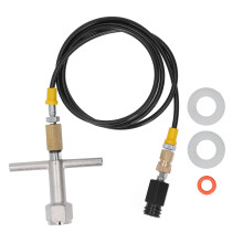 CO2Adapter With Anti Corrosion High Pressure Hose For Soda Makers Includes Fittings And Compatible With External Tanks