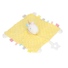 Babyveiligheidsdekentje met olifantje, pluche dekentje voor pasgeborenen, knuffeldekentje met korrelige textuur, superzacht en veilig, draagbaar