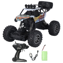 Monster Truck 4x4 Off-Road à prova d'água com controle remoto elétrico, bateria recarregável e dois motores. Veículo RC de alto desempenho.