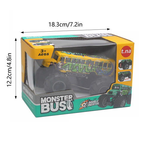 Σχολικό Λεωφορείο Monster Truck Παιχνίδι 1 Τεμαχίου, Αυτοκίνητο με Μεγάλο Τροχό από 1