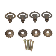 Decorative Hardware Solid Brass Cabinet Knobs Corrosion Resistant Vintage Bronze Drop Ring Style Easy To Install Furniture Handles For Kitchen