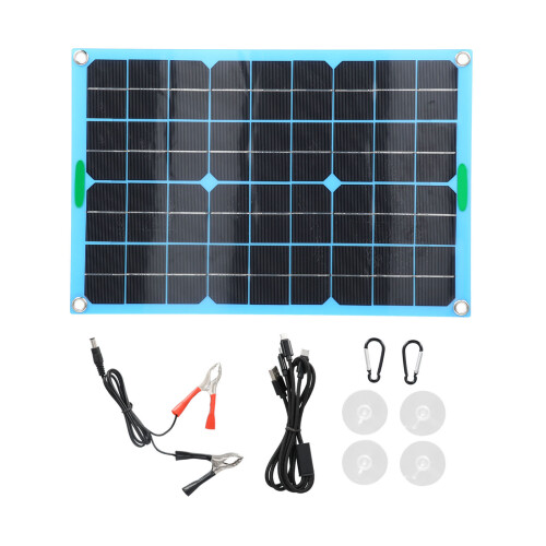 Εξωτερική ηλιακή οθόνη Charger20W18V Monocrystalline Silicon USB DC Interface Φορητή Ελαφριά Αδιάβροχη