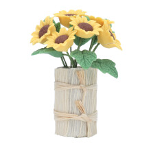 Girasoles artificiales sin tallo para manualidades y proyectos DIY. Flores de seda de alta calidad y flexibles. Ideales para arreglos florales,