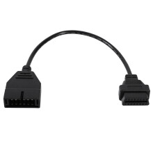 Metallplastmaterial OBD1 till OBD2-adapter diagnostikverktygskontakt för GM-fordon skanneradapterkabel precisionsformsprutning antijamming