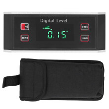 Zeer nauwkeurige digitale waterpas/hoekmeter met magnetische elektronische waterpas, verlicht LCD-display, waterdichte V-groefvoet en instelbare