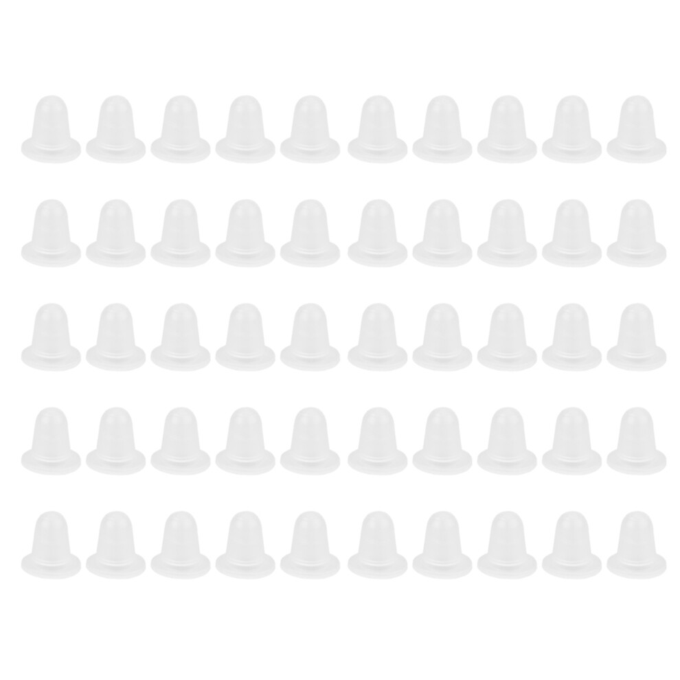 Durable Pliable Earring Backs Bullet Clutch Ear Backs Clear Plastic Rubber Earring Backs Small And Lightweight Earring Backs Comfortable Earring