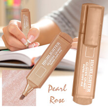 Bolígrafos con purpurina, resaltadores de colores, marcadores de llaves, marcadores a base de agua, 8 colores, punta con purpurina opcional (10 ml).