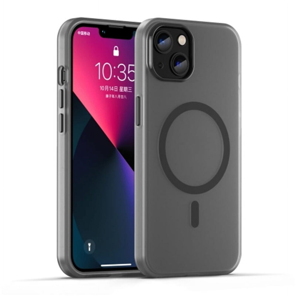 For Compatible With Iphone 13 Magsafe Frosted Translucent Tpu + Pc Full Coverage Phone Case,,For Compatible With Iphone 13 Black 9558633072877