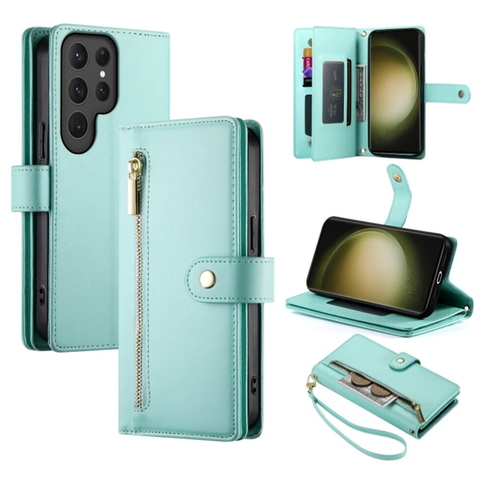 Wallet Case For Samsung Galaxy S23 Ultra 5G 6.8" Green 9152228973503
