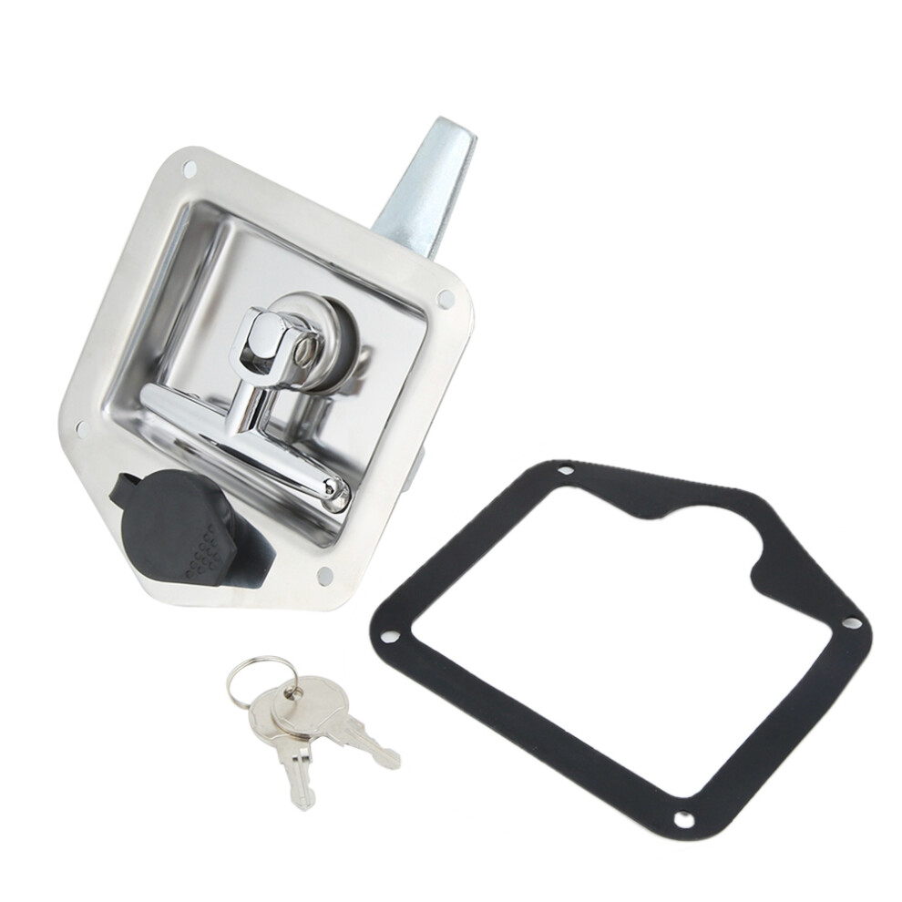 Polished Finish Mirror Surface Stainless Steel Toolbox Paddle Lock Durable Stainless Steel Easy To Install Adjustable Cam Depth Truck Tool Box Latch 9049227875573