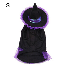 Velcro Design Pet Halloween Cosplay Hoodie Magic Hat Costume Funny Outfits Clothes Soft Fabric Adjustable Witch Hat Festival Costume for Dogs and Cats