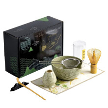 16.91oz Matcha Whisk Kit (7pcs): Bowl, Whisk, Holder, Bamboo Scoop, Rest, Sifter, Towel – Japanese Tea Set for Ceremony & Gifts